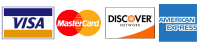 American Express, Discover, MasterCard and Visa